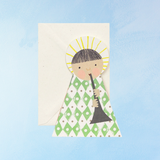 greeting card - green angel