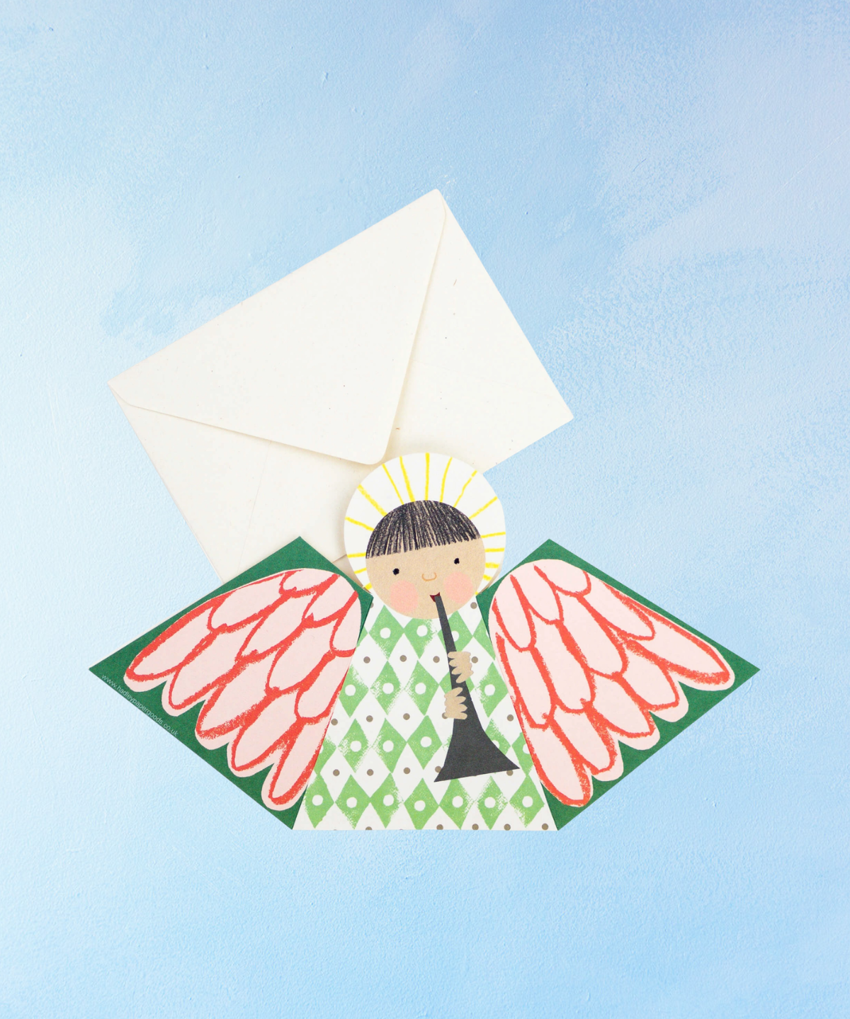 greeting card - green angel