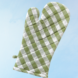 oven mitt - green buffalo check