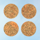 coasters - green cork (set of 4)