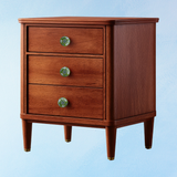 Bouton de meuble en céramique - floral vert