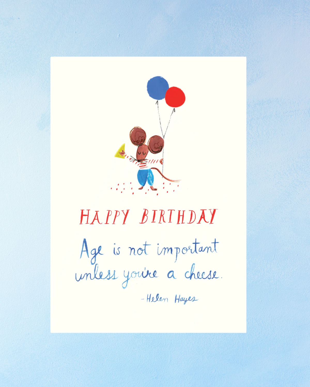 greeting card - camembert and cake