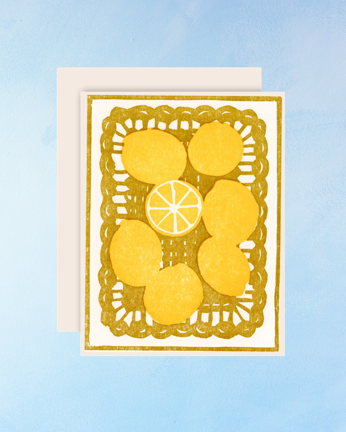 greeting card - basket of lemons
