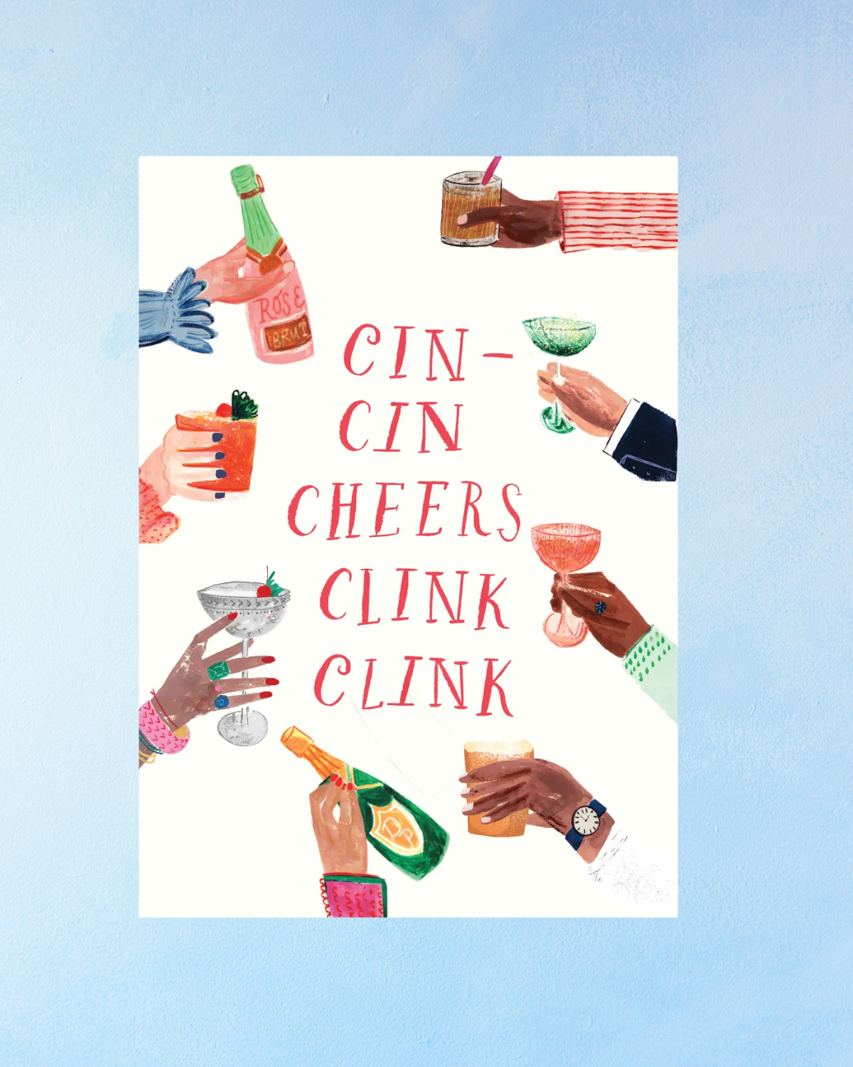 greeting card - cin cin cheers