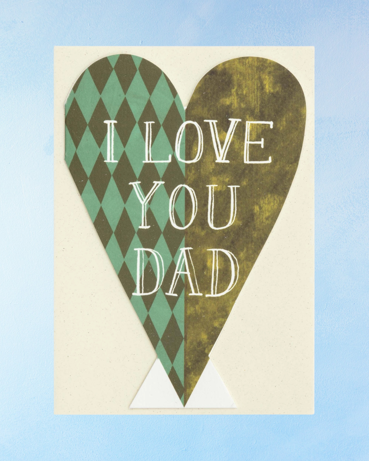 greeting card - i love you dad heart