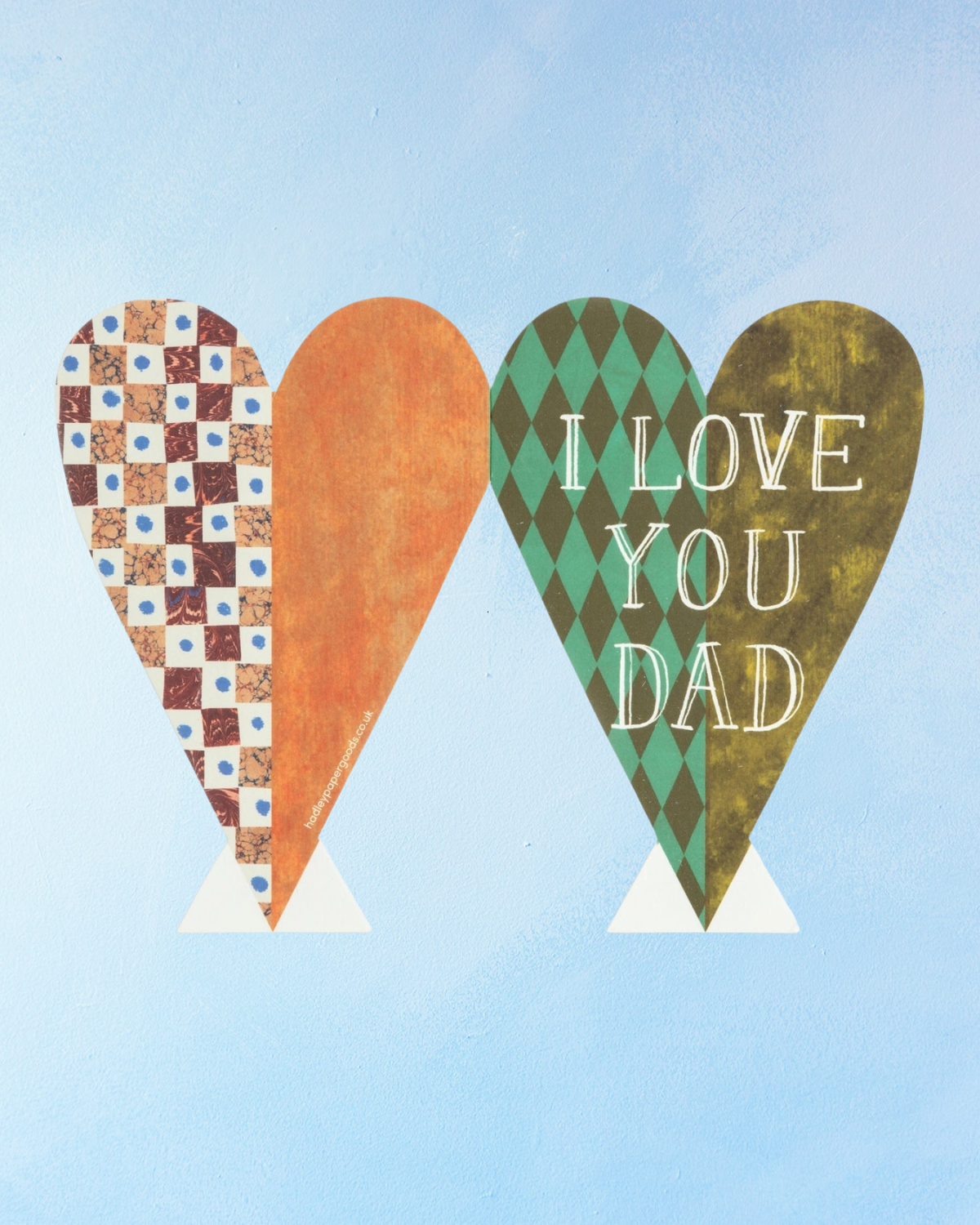 greeting card - i love you dad heart