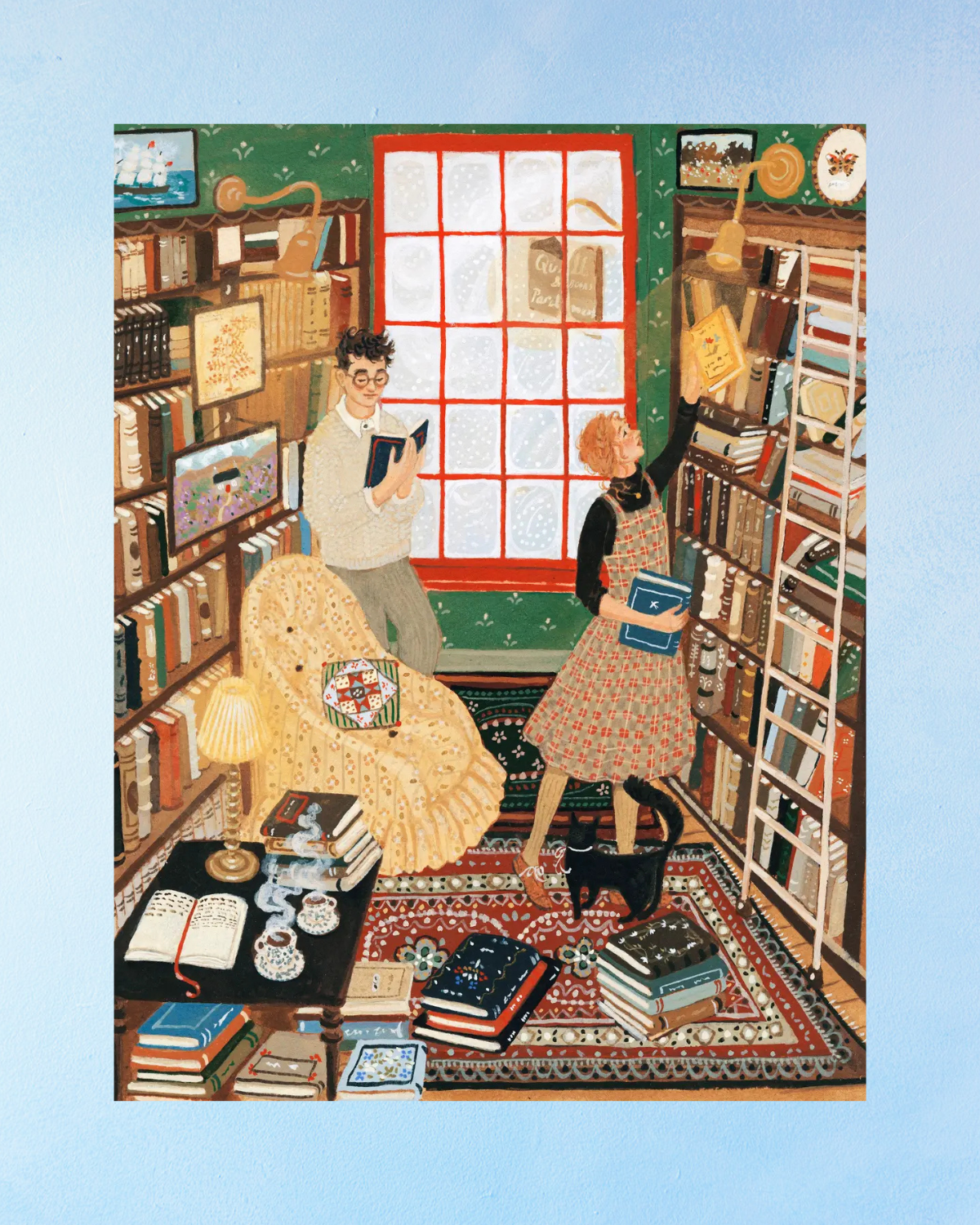 greeting card - quill and parchment