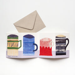 greeting card - little mugs