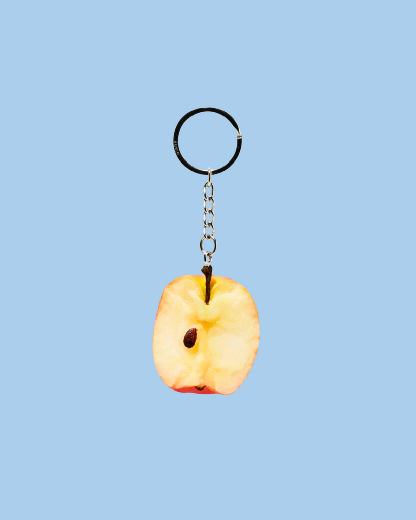 keychain - half-eaten apple