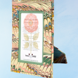 picture frame - hand-marbled - flatiron feathers (4x6)