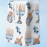 large gift bag - hanukkah illustration