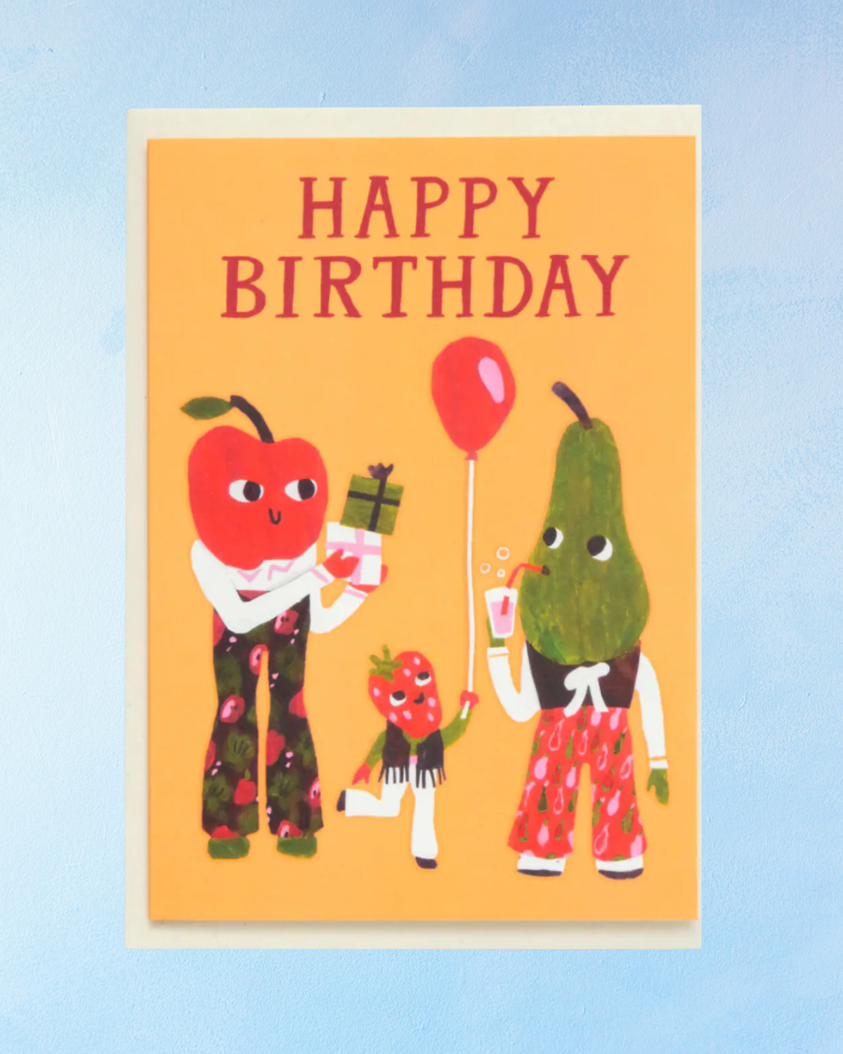 greeting card - happy birthday pear