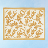 placemats - pomegranates - mustard (set of two)