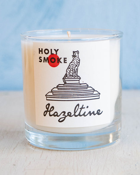 hazeltine candle in scent holy smoke