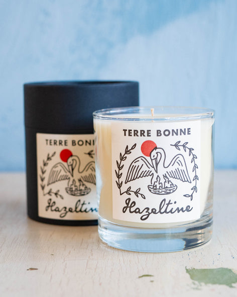 hazeltine candle in scent terre bonne