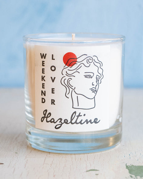 hazeltine candle in scent weekend lover