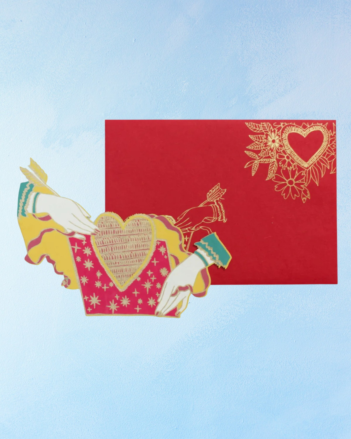 greeting card - heart & hands
