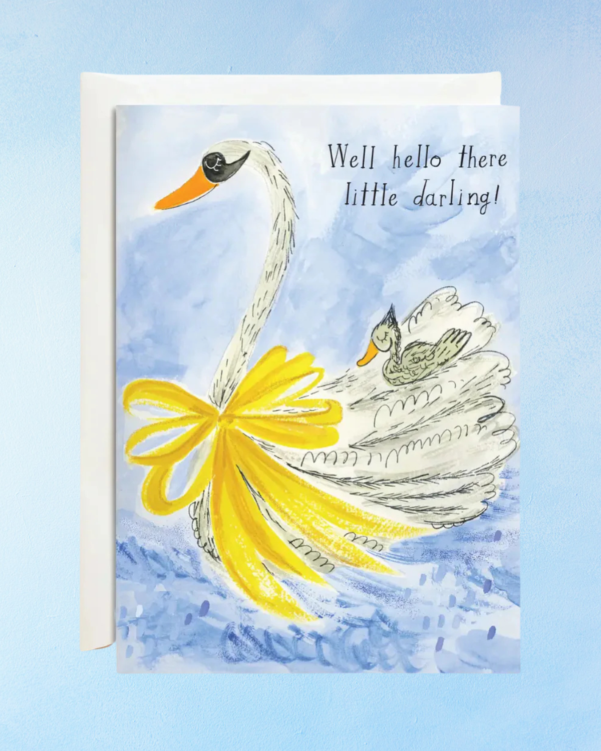 greeting card - baby swan