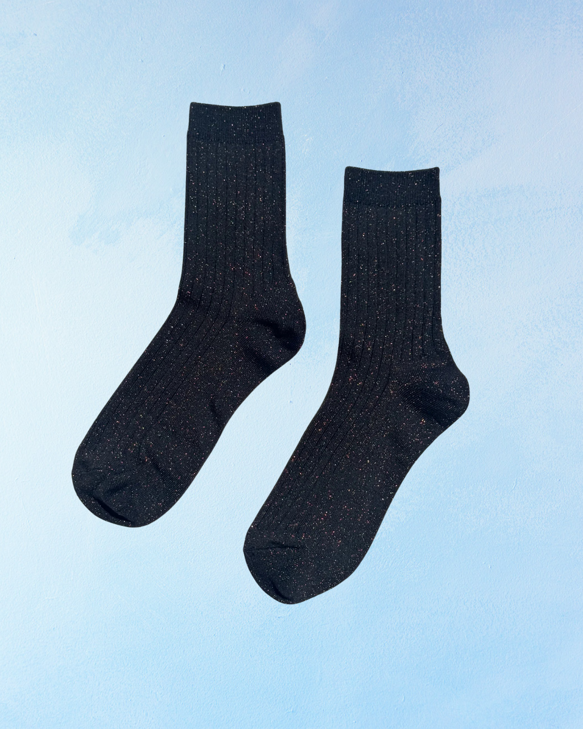 socks - her modal ribbed - copper black