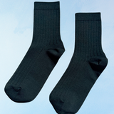 socks - her cotton ribbed - peacock