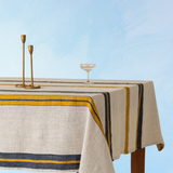 tablecloth - linen herringbone mustard