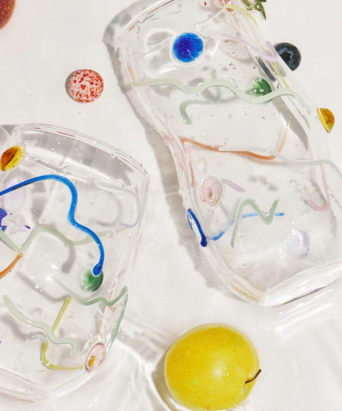 glassware - highball: candy squiggles