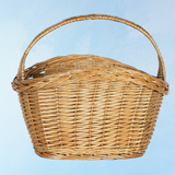 panier - osier étuvé ovale à côtés hauts