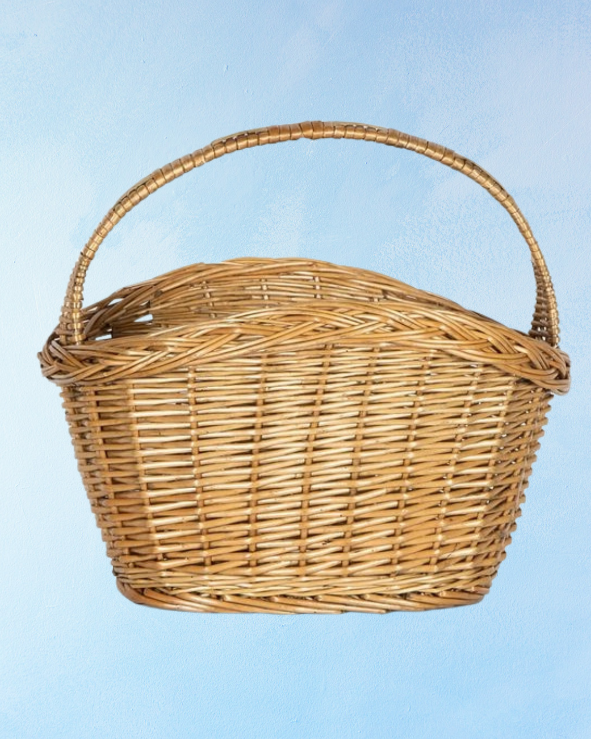 basket - highside oval steamed willow