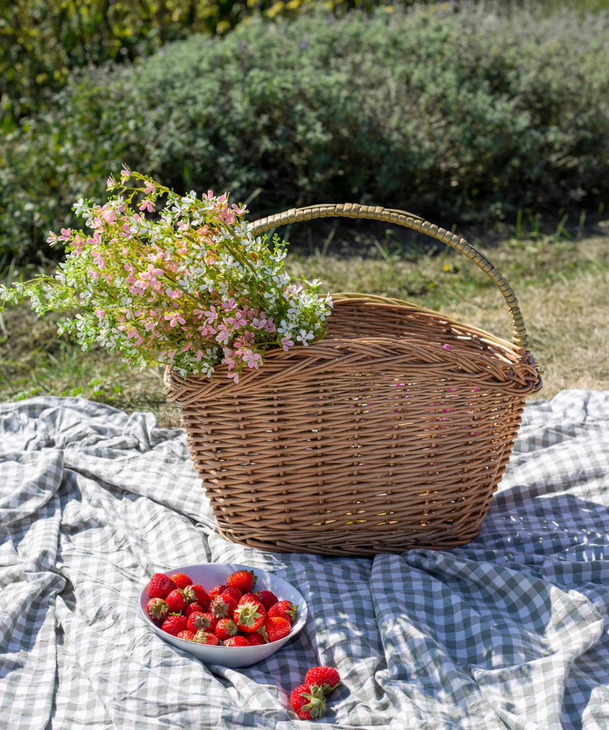 panier - osier étuvé ovale à côtés hauts