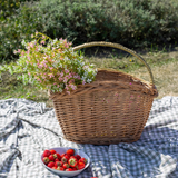 panier - osier étuvé ovale à côtés hauts