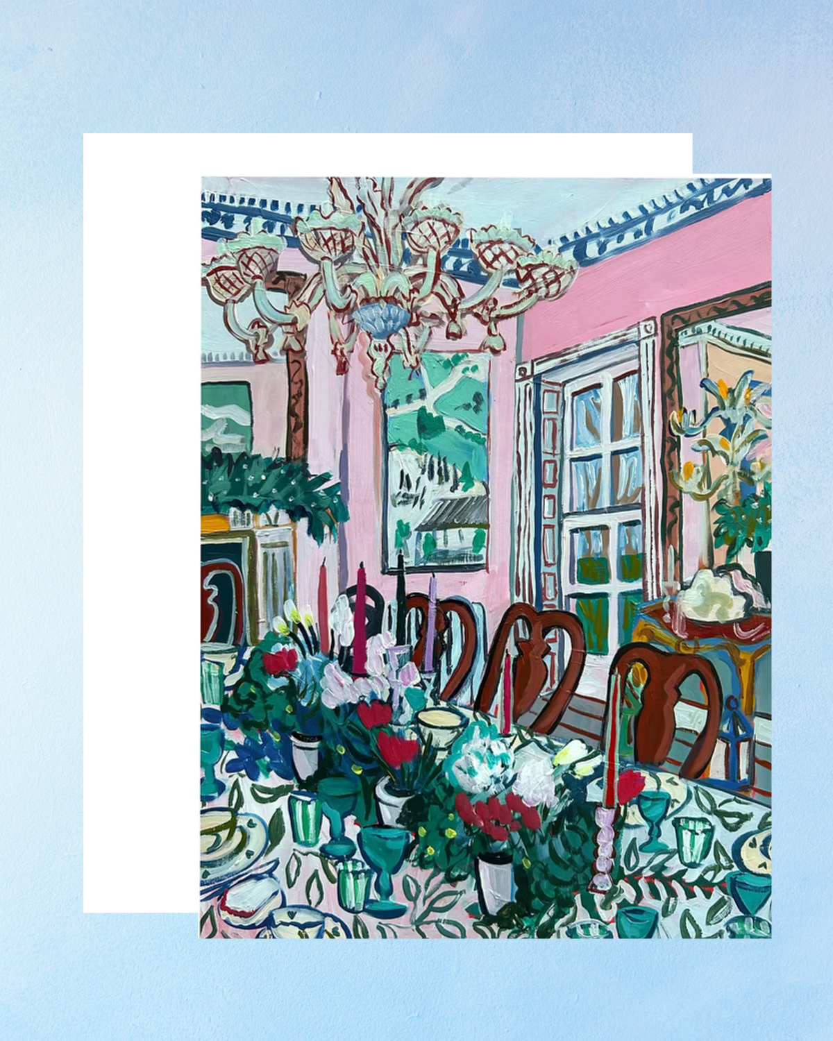 greeting card - festive dining room