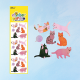sticker sheet - purr-lescent cats