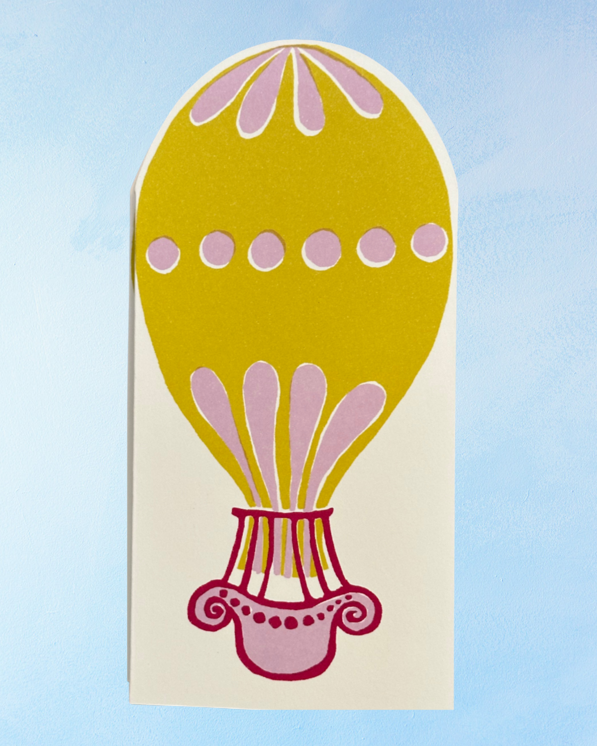 greeting card - hot air balloons concertina