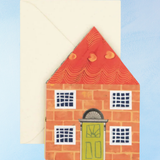 greeting card - house concertina