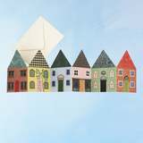greeting card - house concertina