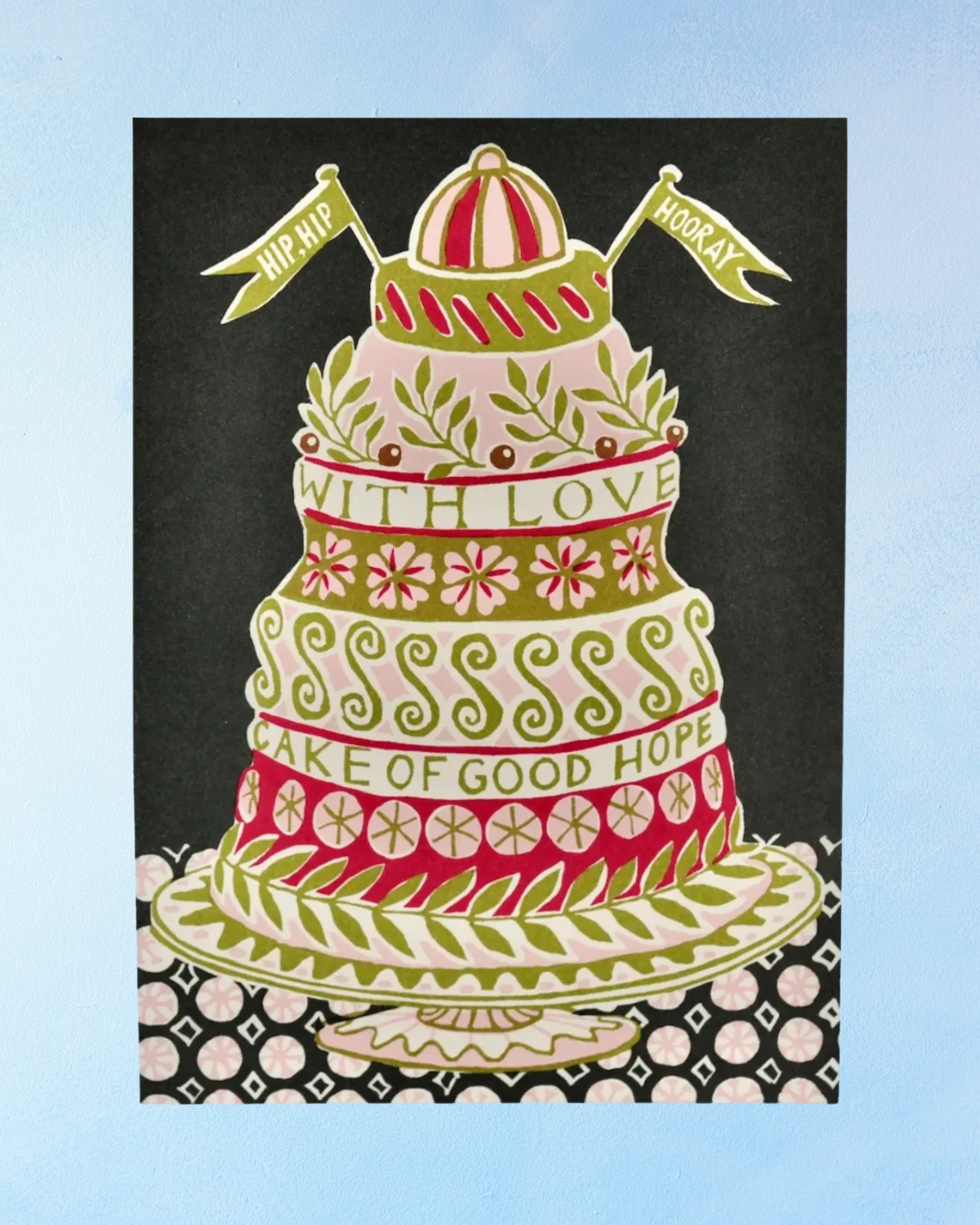 greeting card - very big cake of good hope