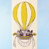 greeting card - hot air balloon hurrah! (tall)