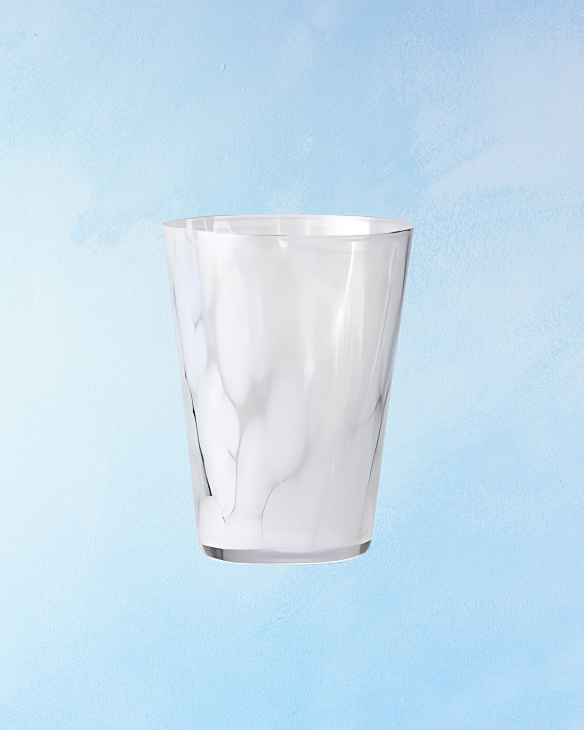 glassware - tumbler: milk spotted glass