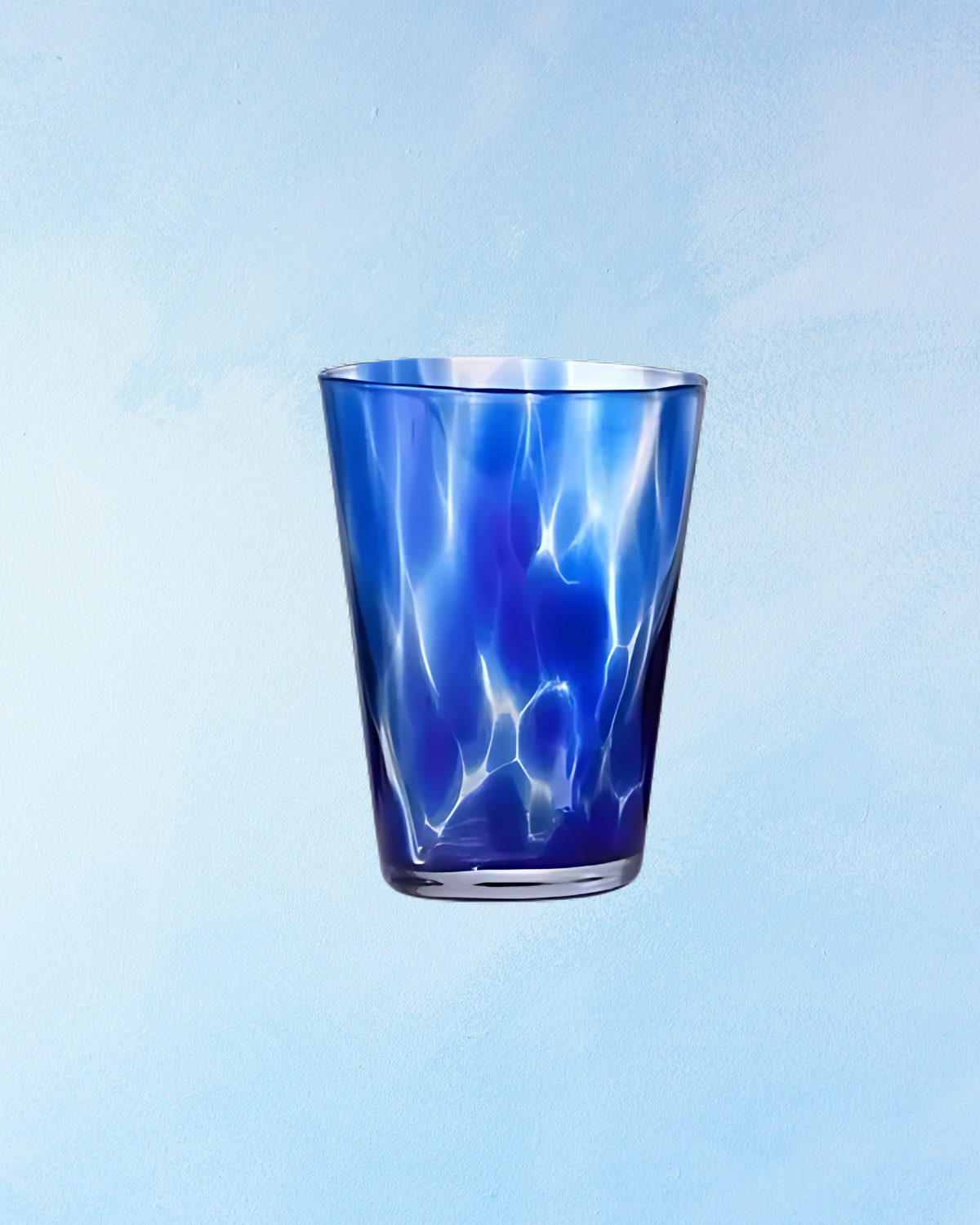 glassware - tumbler: indigo spotted glass