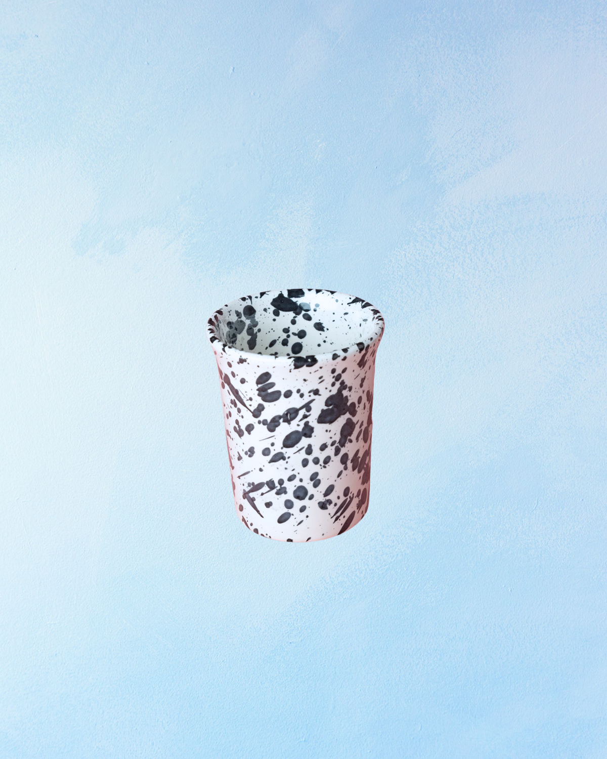 ceramic tumbler - black and white