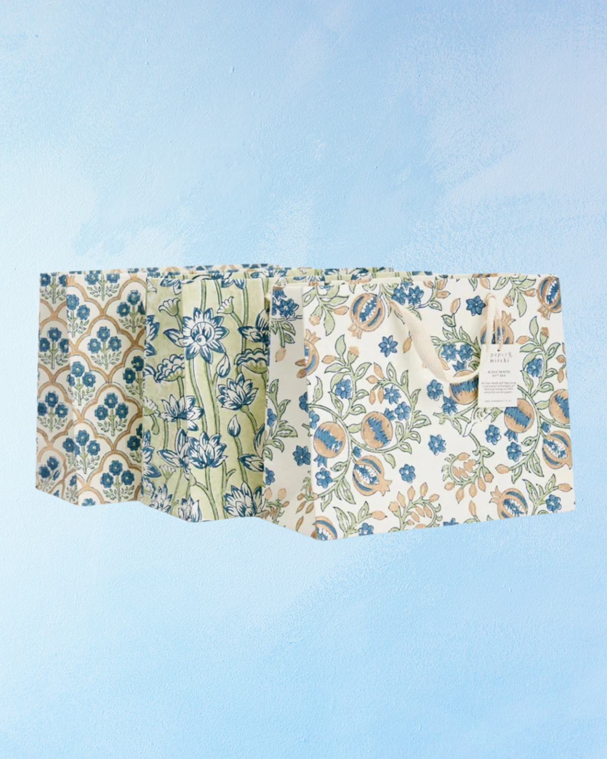 sac-cadeau moyen - indigo (modèles variés)