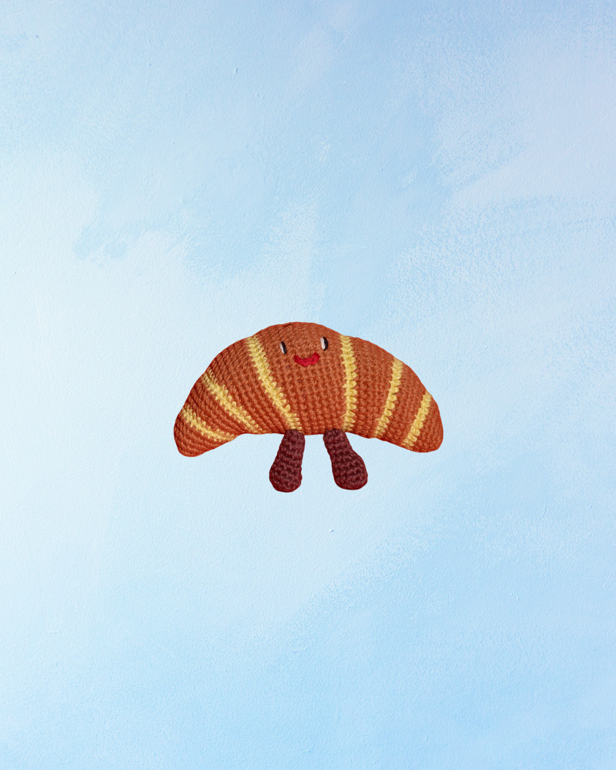 dog toy - crochet croissant