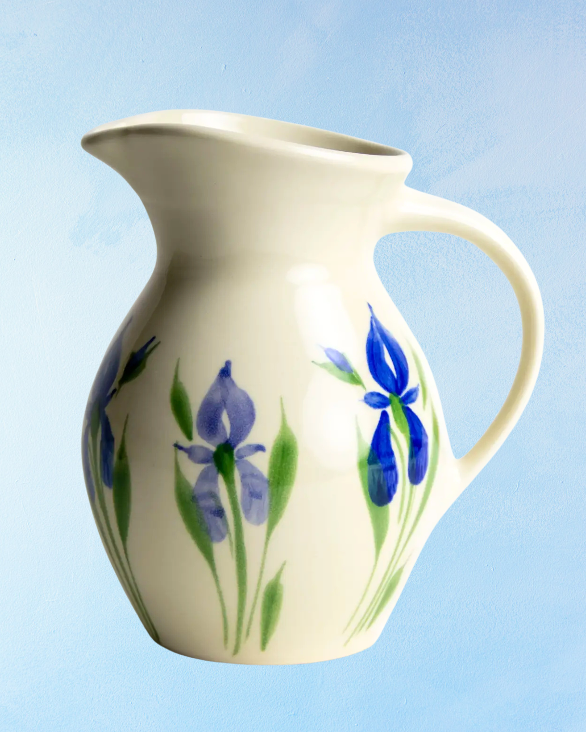 stoneware - field of iris pitcher