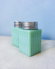 jadeite salt and pepper shakers - small