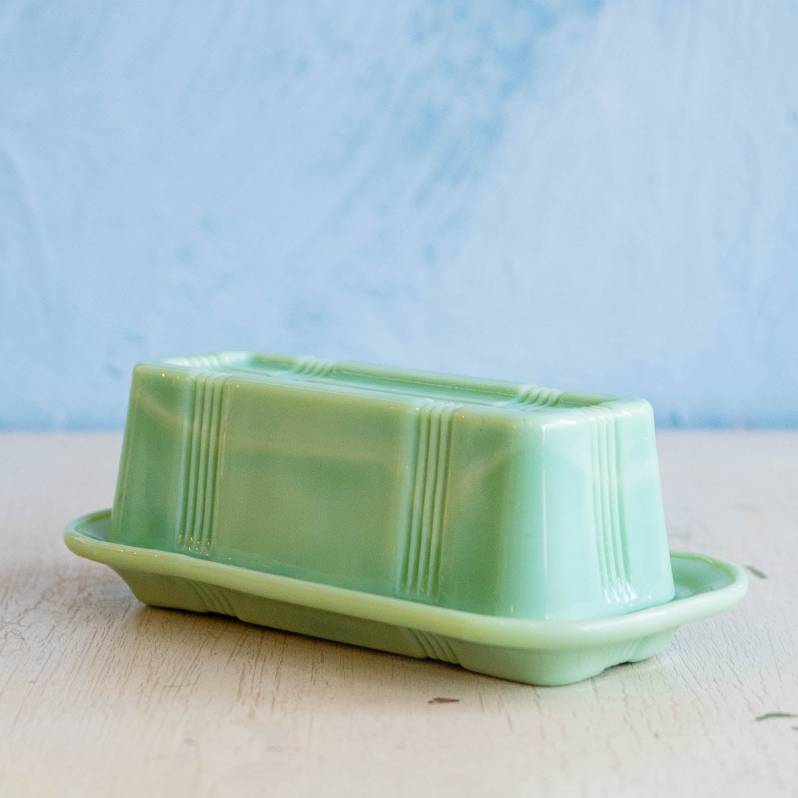 Jadeite butter dish