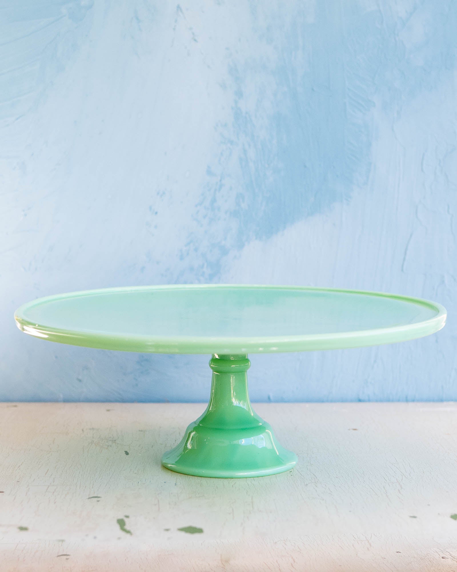 Jadeite cake stand