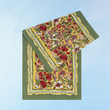 table runner - jardin: red and green