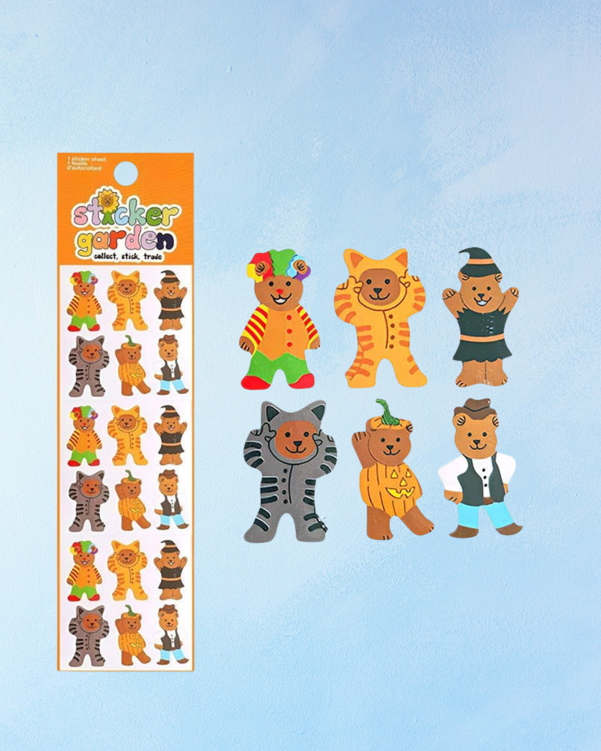 sticker sheet - halloween bears