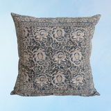 pillow - kalamkari indigo garden