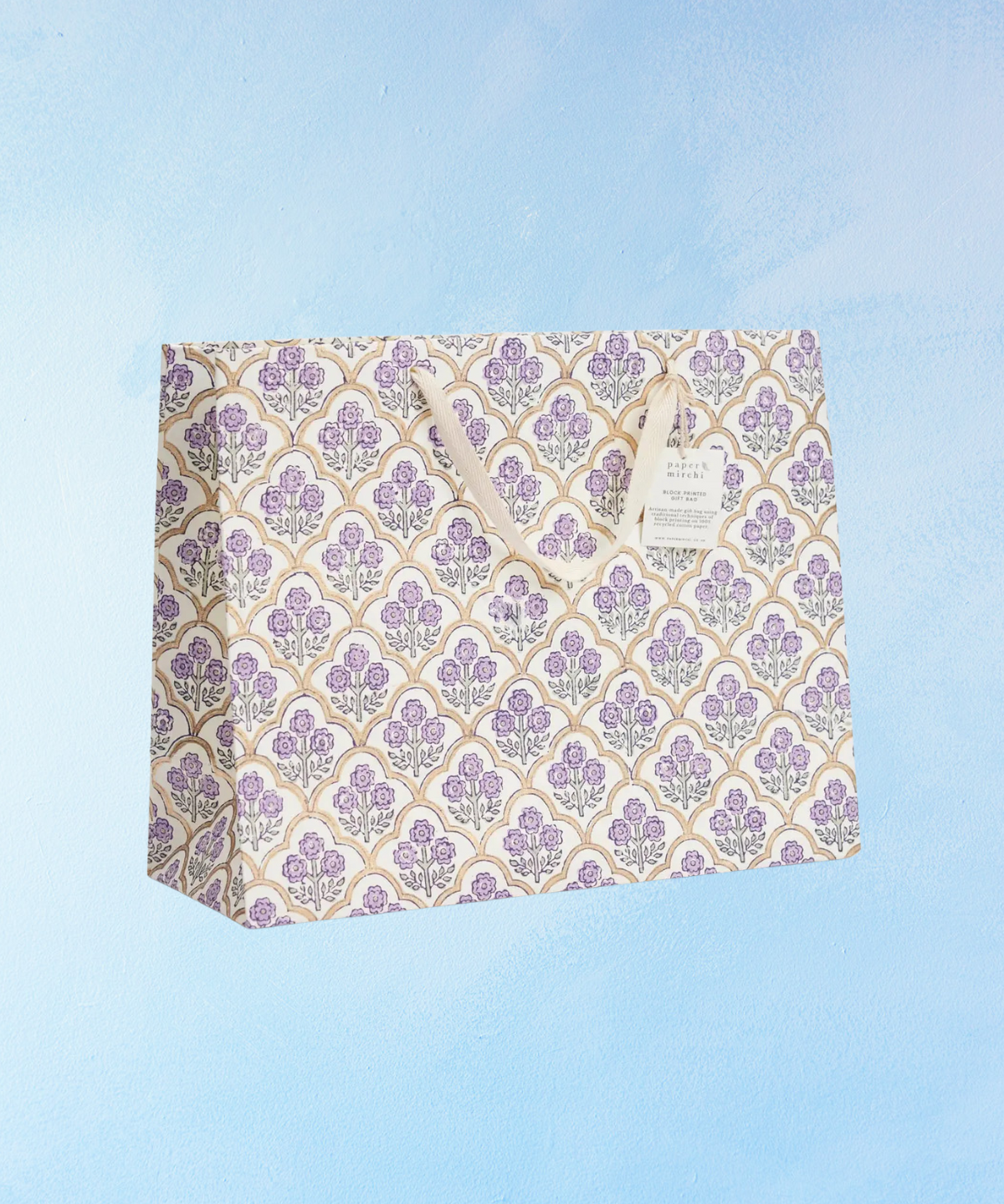 grand sac cadeau - lavande (plusieurs styles)